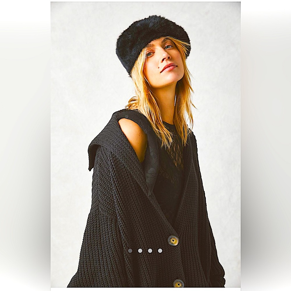 Free People Swim too Deep Cardigan Black size XS NWT